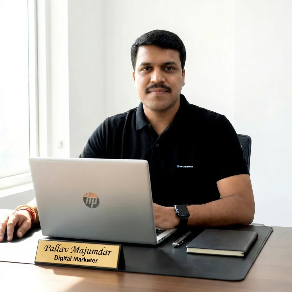 Headshot of Pallav Majumdar, Digital Marketer and Founder